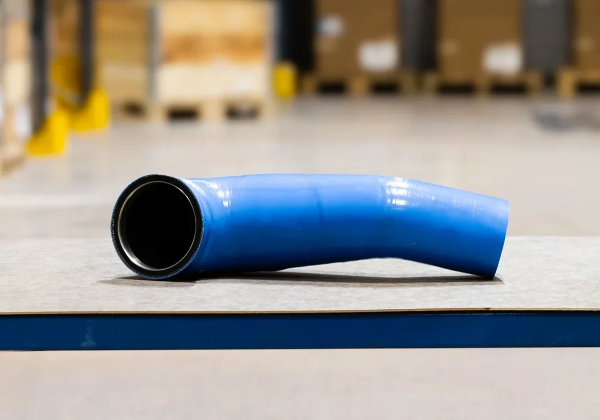Charge air hose silicone with v clamp fitting 1